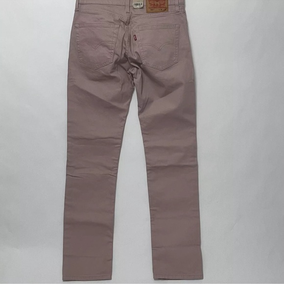 Levis 511 Slim Stretch Ease Salmon Pink Denim Jeans - Picture 2 of 10